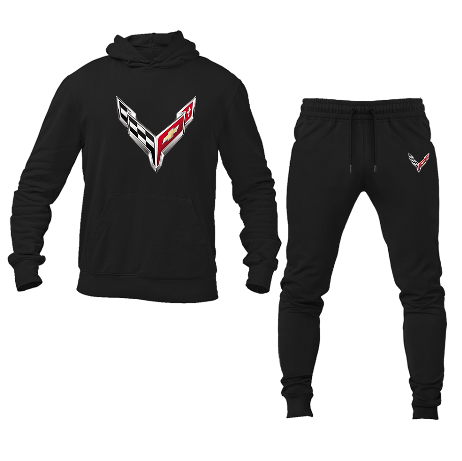 Men's Chevrolet Corvette Pullover Hoodie Joggers Set