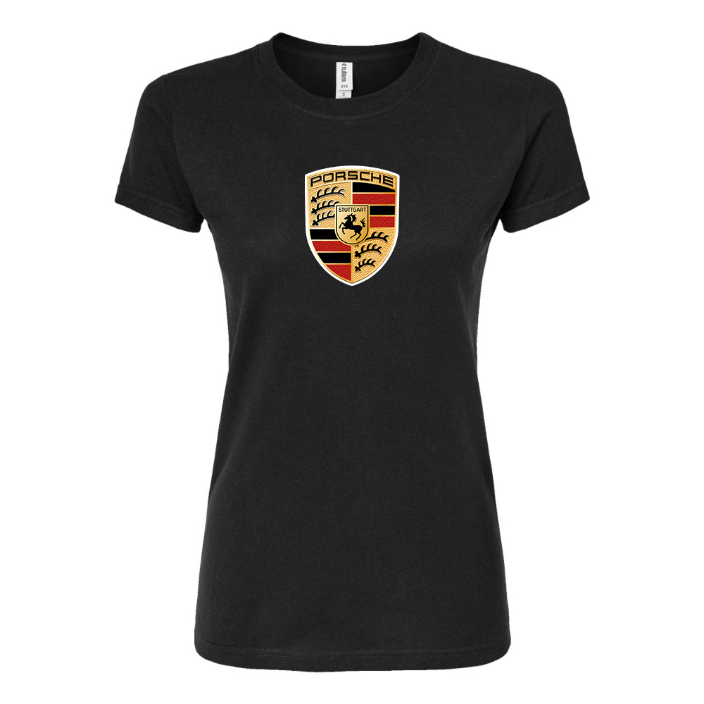 Women’s Porsche Car Round Neck T-Shirt