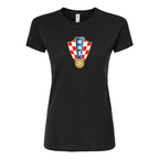 Women's Croatia National Soccer Team Round Neck T-Shirt