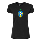 Women's Brazil National Soccer Team Round Neck T-Shirt