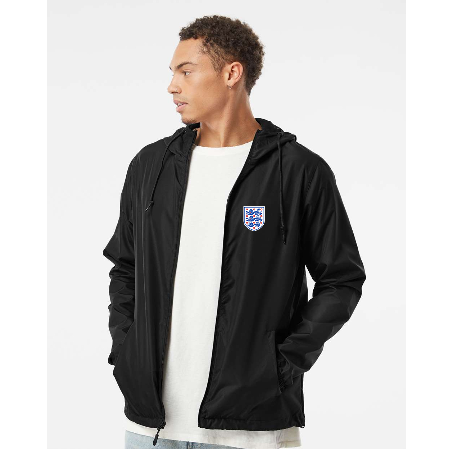 Men’s  England National Football Team - Independent Trading Co. - Lightweight Windbreaker Full-Zip Jacket - EXP54LWZ