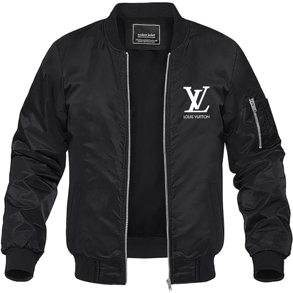 Men's Louis Vuitton Lightweight Bomber Jacket Windbreaker Softshell Varsity Jacket Coat