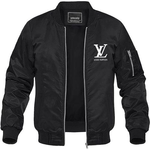 Men's Louis Vuitton Lightweight Bomber Jacket Windbreaker Softshell Varsity Jacket Coat