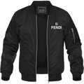 Men's Fendi Lightweight Bomber Jacket Windbreaker Softshell Varsity Jacket Coat