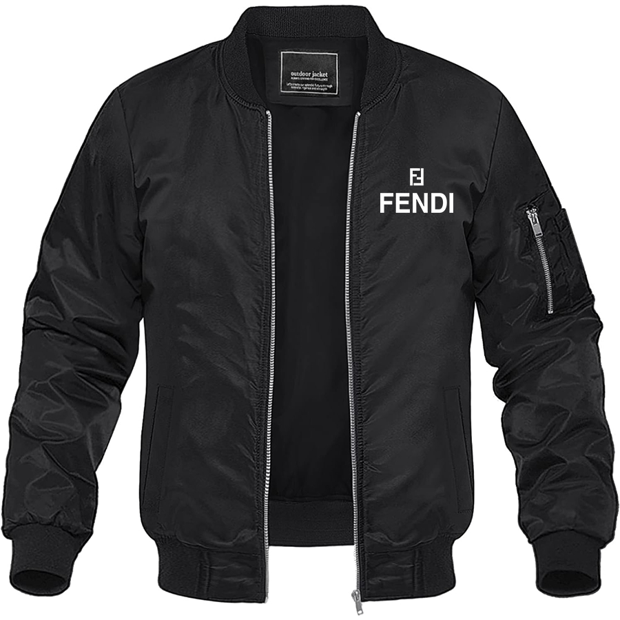 Men's Fendi Lightweight Bomber Jacket Windbreaker Softshell Varsity Jacket Coat