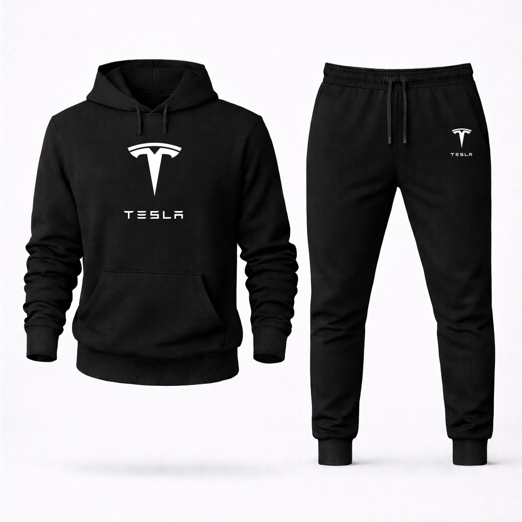 Men’s Tesla Car Hoodie Joggers Set