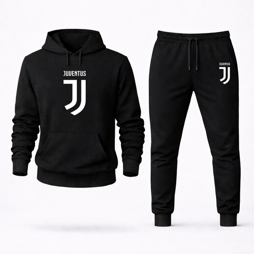 Men's Juventus Soccer Logo Hoodie Joggers Set