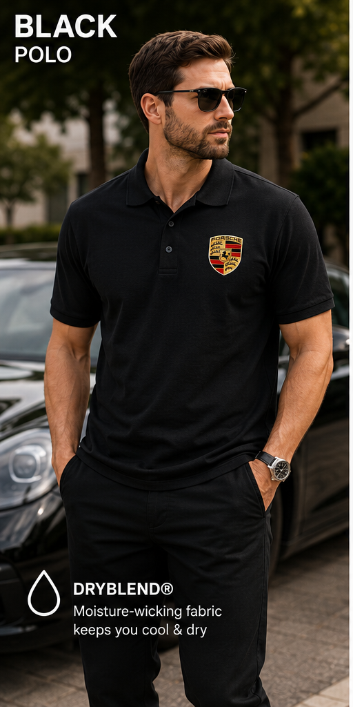 Men’s Porsche Car Dry Blend Polo