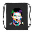 Lionel Messi Face Art SoccerDrawstring Bag