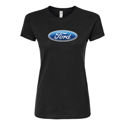 Women’s Ford Car Round Neck T-Shirt