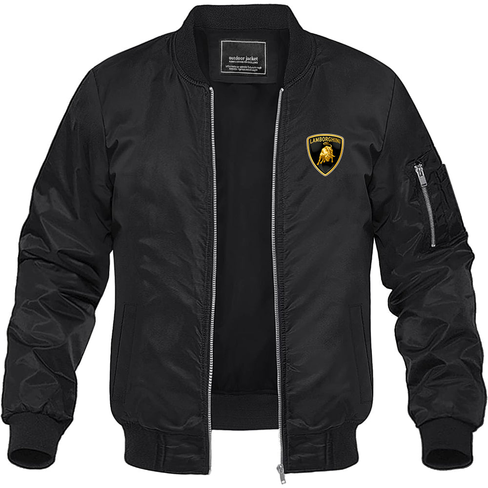 Men’s Lamborghini Car Lightweight Bomber Jacket Windbreaker Softshell Varsity Jacket Coat