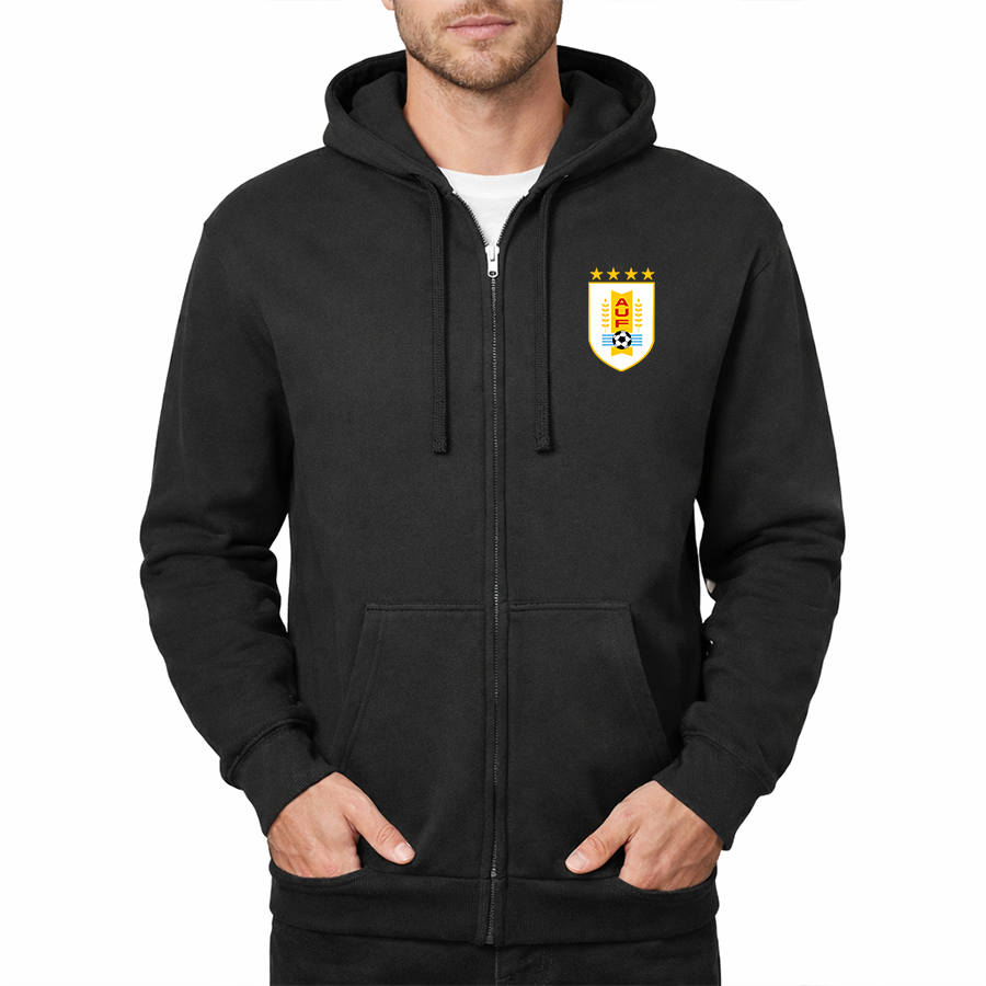 Men's Uruguay National Soccer Team Zipper Hoodie