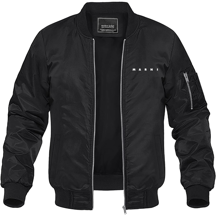 Men's Marni Lightweight Bomber Jacket Windbreaker Softshell Varsity Jacket Coat