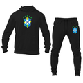 Men's Brazil National Soccer Team Hoodie Joggers Set