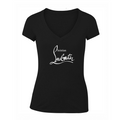 Women's Christian Louboutin V-Neck T-Shirt