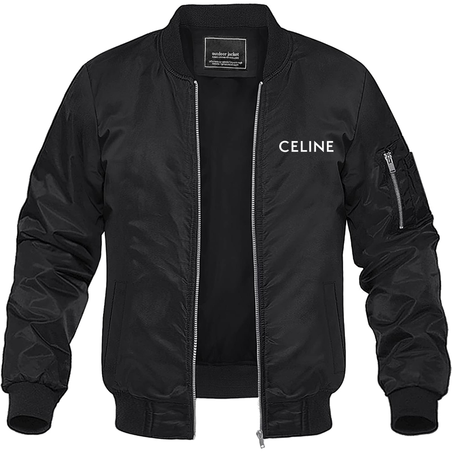 Men's Celine Lightweight Bomber Jacket Windbreaker Softshell Varsity Jacket Coat