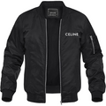 Men's Celine Lightweight Bomber Jacket Windbreaker Softshell Varsity Jacket Coat