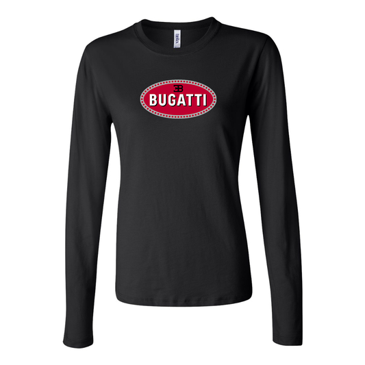 Women's Bugatti Car Long Sleeve T-Shirt