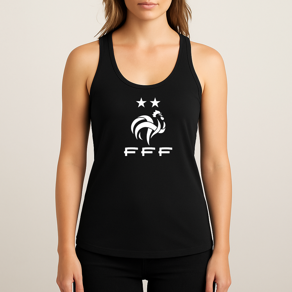 Women's France Soccer Racerback Tank Top