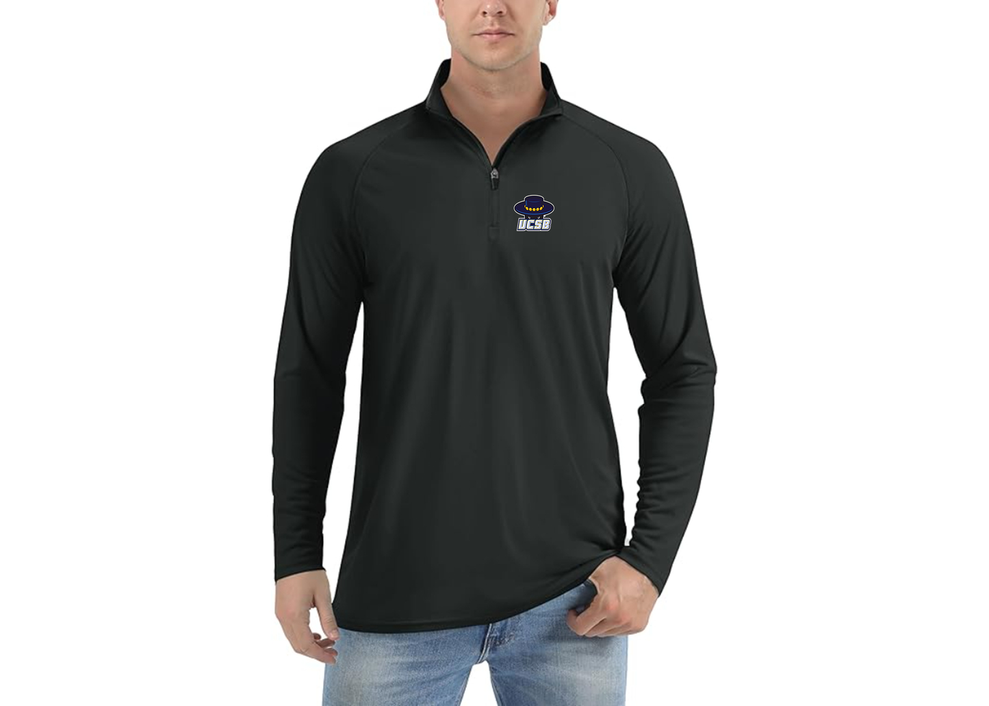 Men's UCSB Gauchos Lightweight Quarter-Zip Athletic Shirt Long Sleeve Performance Wear