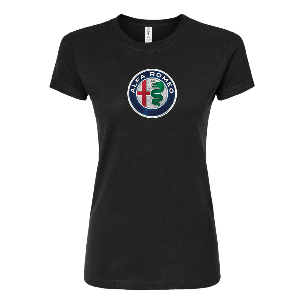 Women's Alfa Romeo Car Round Neck T-Shirt