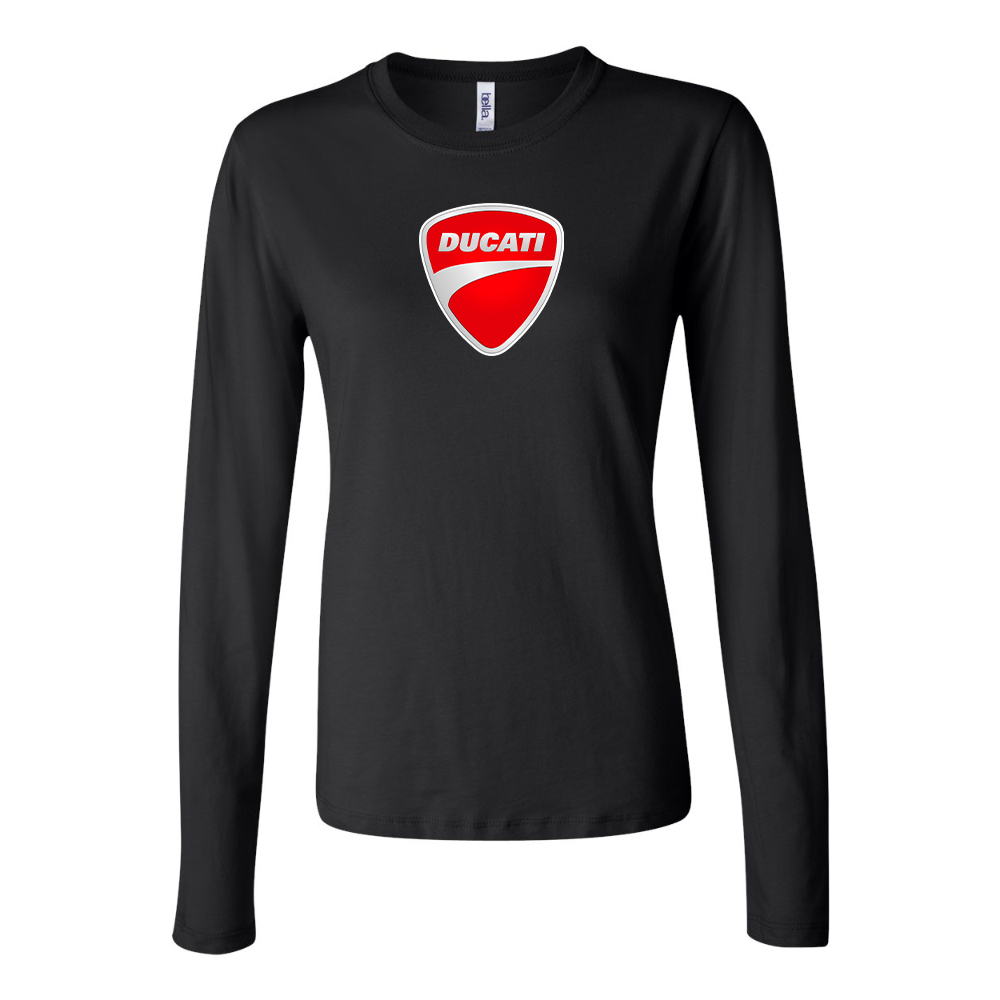 Women's Ducati Motorcycle Long Sleeve T-Shirt