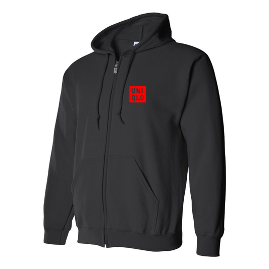 Men's Uniqlo Logo  Zipper Hoodie
