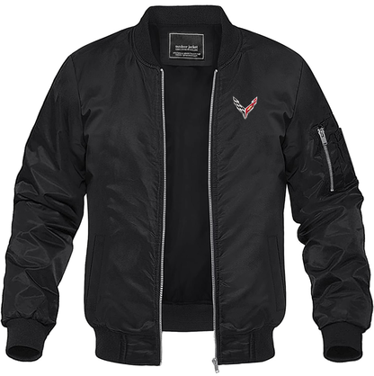 Men's Chevrolet Corvette Lightweight Bomber Jacket Windbreaker Softshell Varsity Jacket Coat