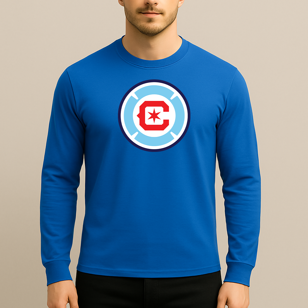 Men's Chicago Fire Soccer Long Sleeve T-Shirt