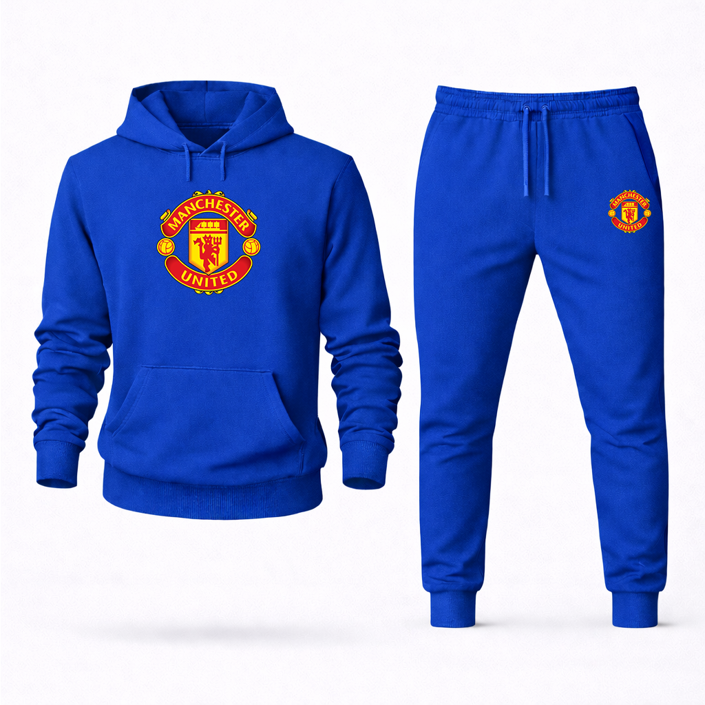 Men’s Manchester United Logo Hoodie Joggers Set