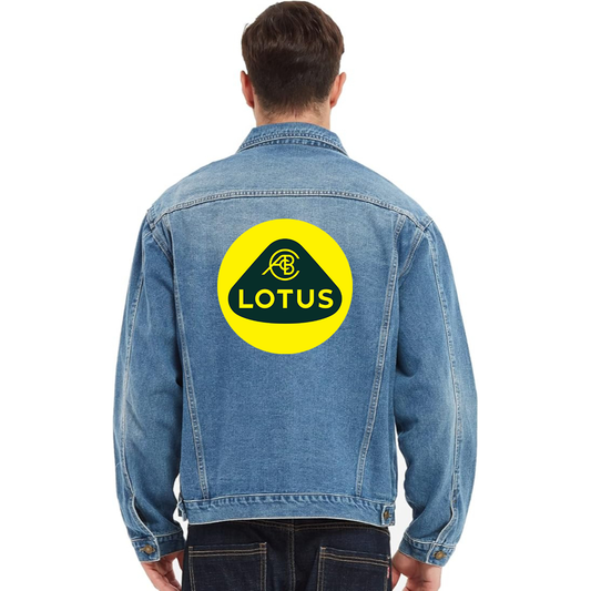 Men’s Lotus Car - Vintage Distressed Denim Jacket – Stylish Casual Jean Outerwear