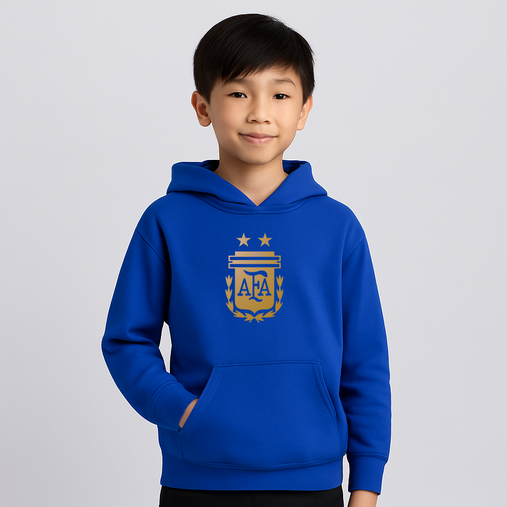 Youth Kids Argentina Soccer Pullover Hoodie