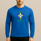 Men's Brasil National Soccer Team Long Sleeve T-Shirt