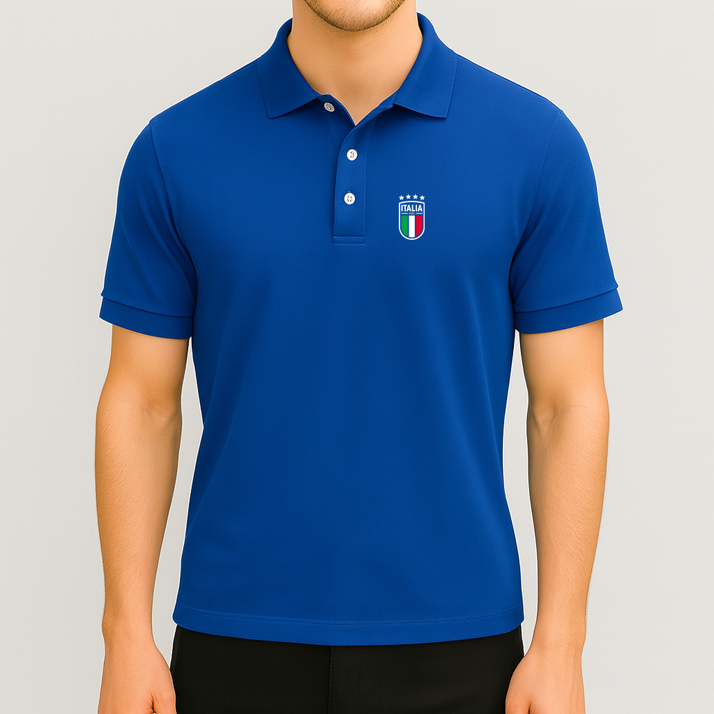 Men's Italy National Soccer Team Dry Blend Polo