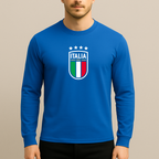 Men's Italy National Soccer Team Long Sleeve T-Shirt