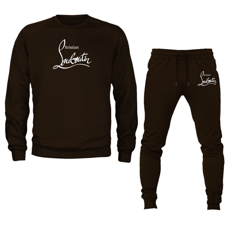 Men's Christian Louboutin Crewneck Sweatshirt Joggers Suit
