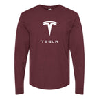 Men’s Tesla Motorsports Car Long Sleeve T-Shirt