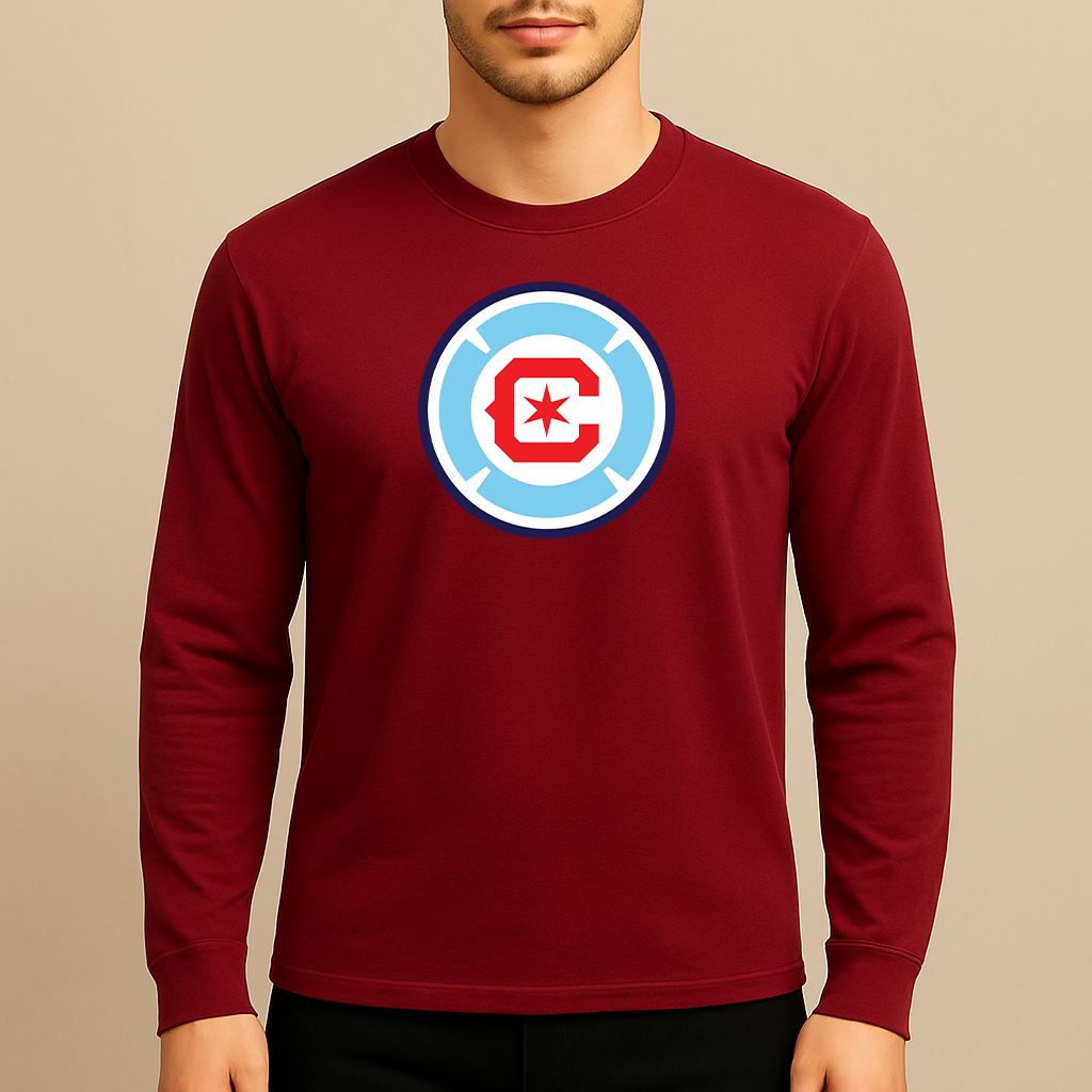 Men's Chicago Fire Soccer Long Sleeve T-Shirt