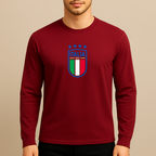 Men's Italy National Soccer Team Long Sleeve T-Shirt