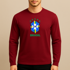 Men's Brasil National Soccer Team Long Sleeve T-Shirt
