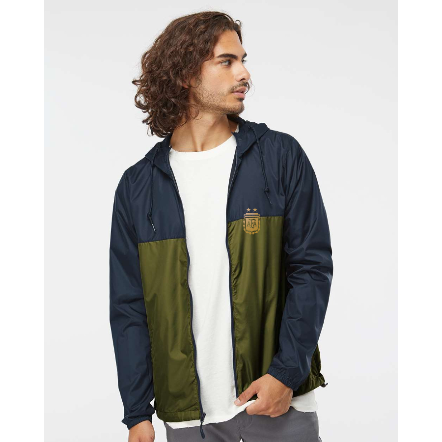 Men’s Argentina Soccer- Independent Trading Co. - Lightweight Windbreaker Full-Zip Jacket - EXP54LWZ