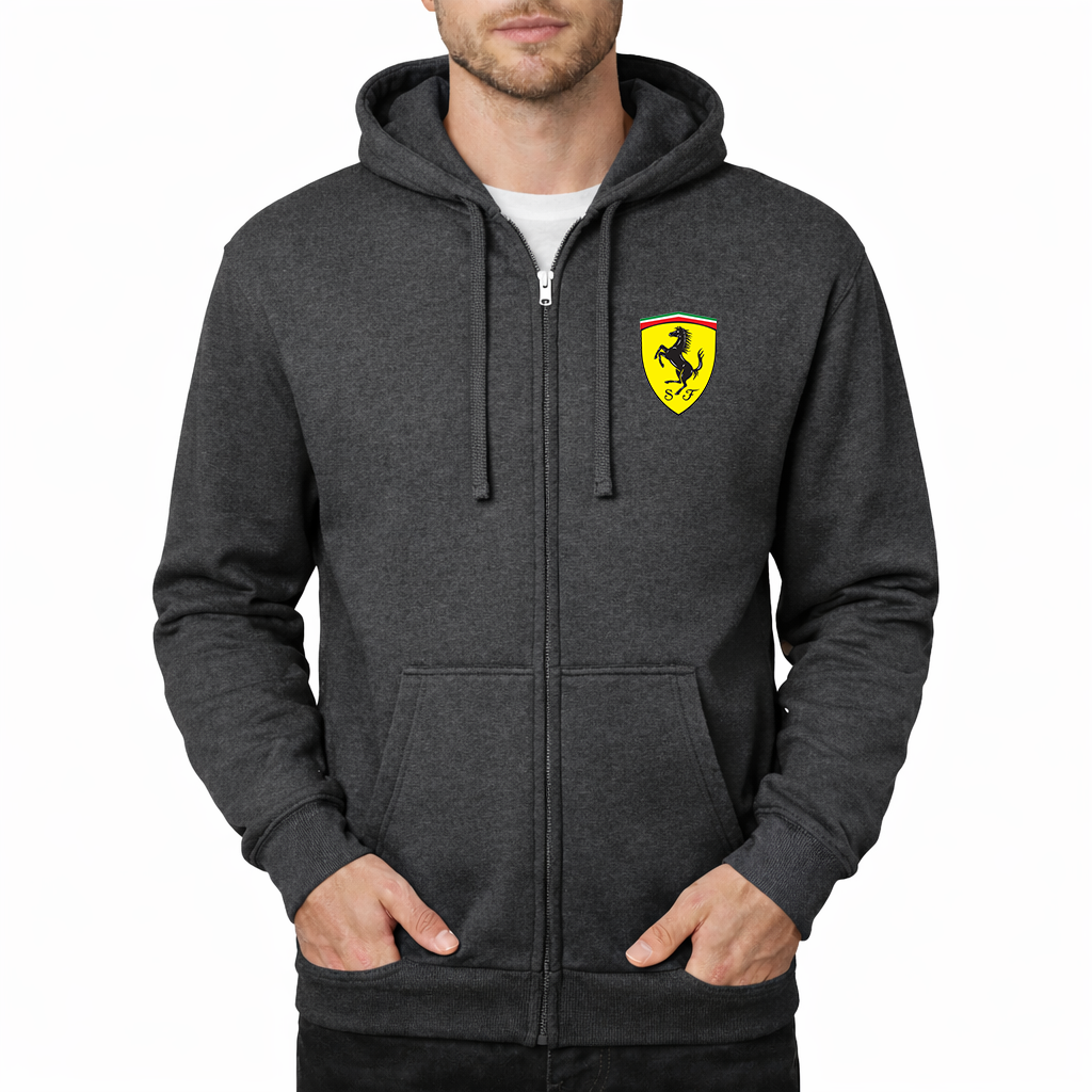 Men’s Ferrari Motorsport Car Zipper Hoodie