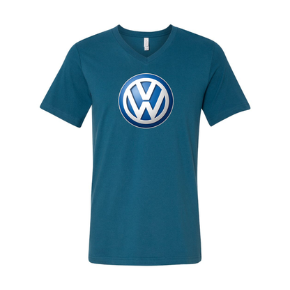 Men’s VW Volkswagen Car - BELLA + CANVAS - Jersey V-Neck Tee - 3005