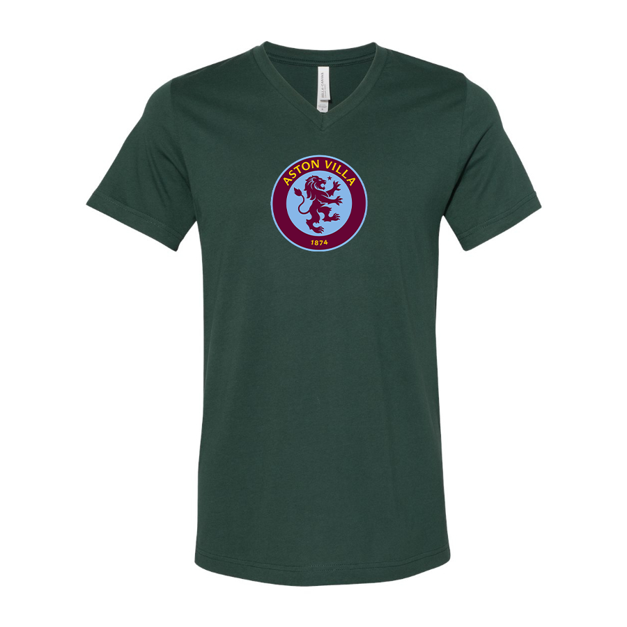 Men's Aston Villa - BELLA + CANVAS - Jersey V-Neck Tee - 3005