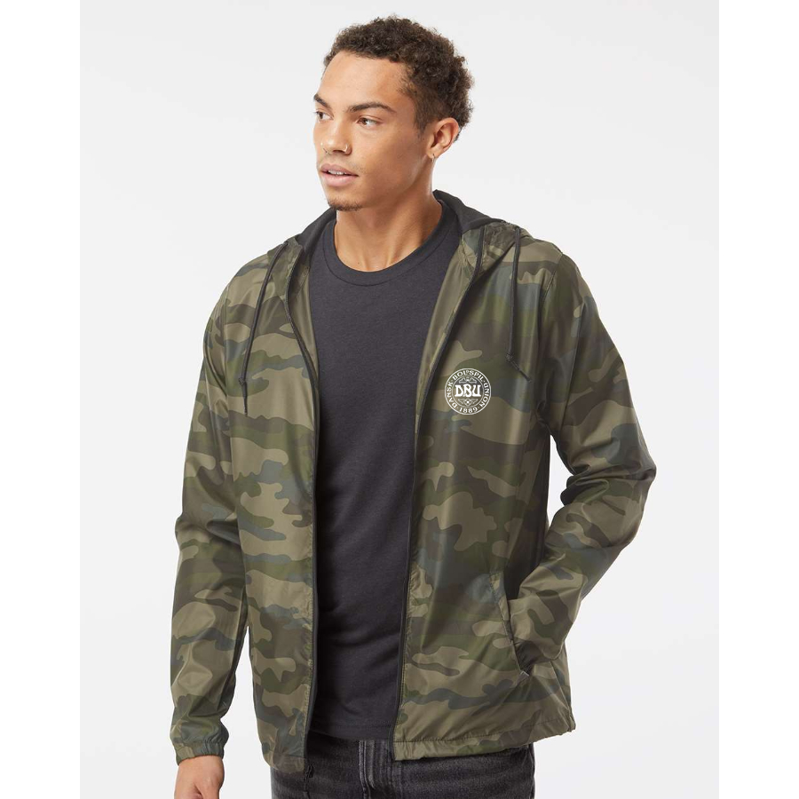 Men’s Denmark Soccer (Black) (White) - Independent Trading Co. - Lightweight Windbreaker Full-Zip Jacket - EXP54LWZ