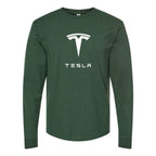 Men’s Tesla Motorsports Car Long Sleeve T-Shirt