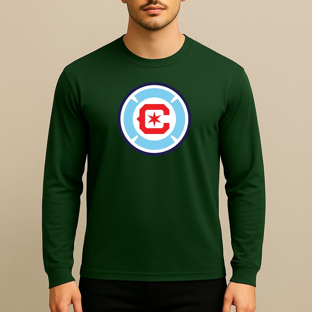 Men's Chicago Fire Soccer Long Sleeve T-Shirt