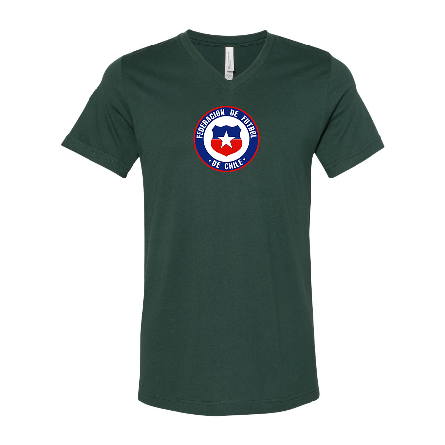 Men’s  Chile National Soccer Team - BELLA + CANVAS - Jersey V-Neck Tee - 3005