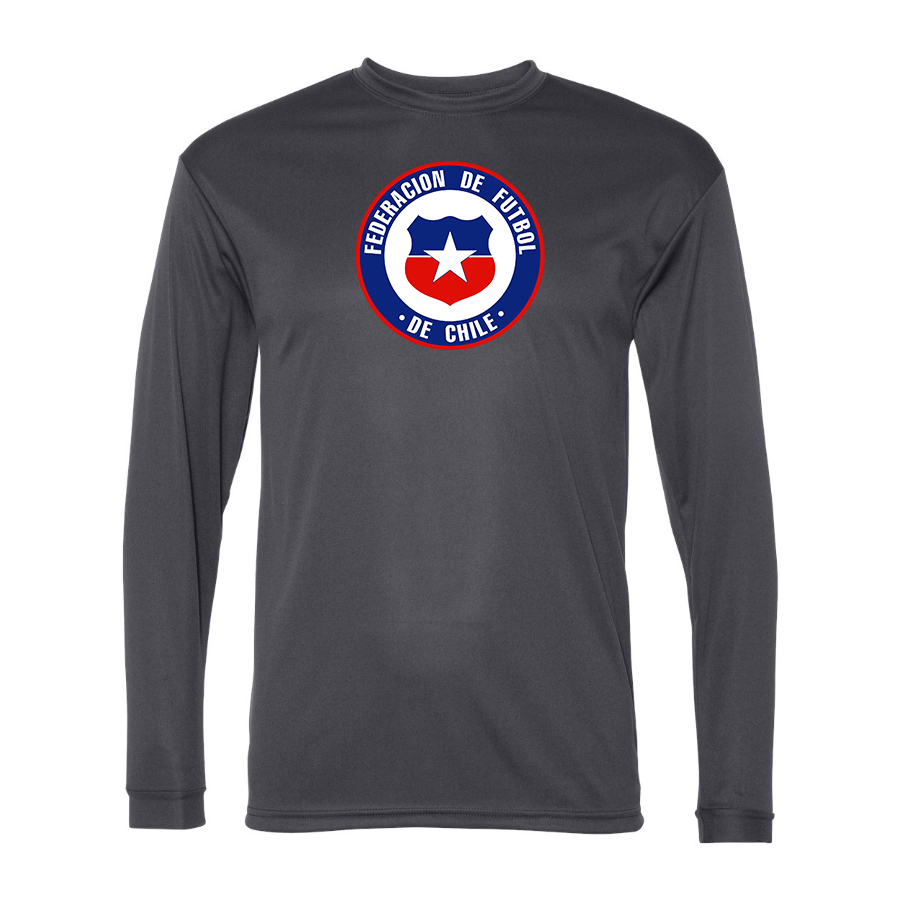 Men’s  Chile National Soccer Team - C2 Sport - Performance Long Sleeve T-Shirt - 5104