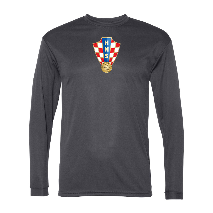 Men’s  Croatia National Soccer Team - C2 Sport - Performance Long Sleeve T-Shirt - 5104